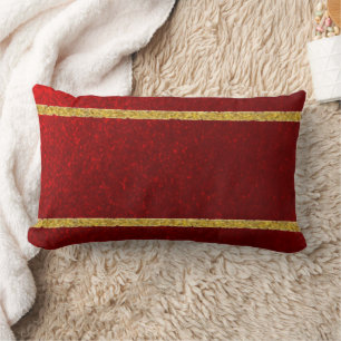 Coussin Rectangle Pommes de Caramel Rouge Or