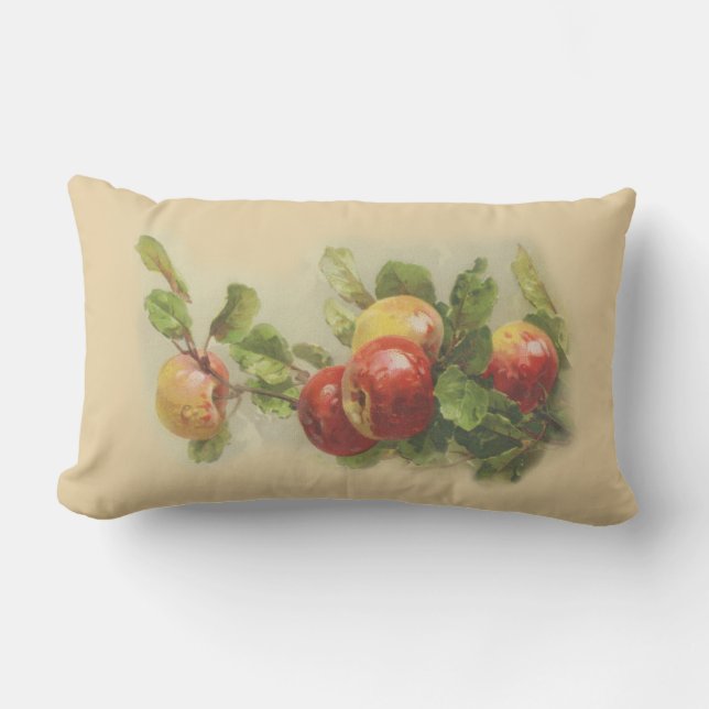 Coussin Rectangle Pommes vintages (Recto)