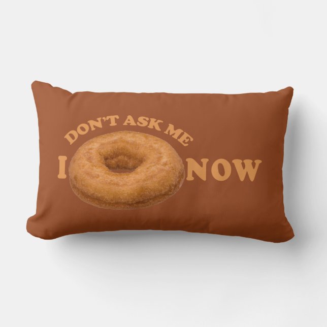 Coussin Rectangle Poreiller jetable à l'Humour de Donut (Recto)