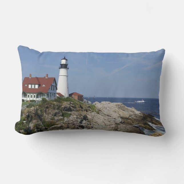 Coussin Rectangle Portland Head Light, Cape Elizabeth, Maine, (Recto)