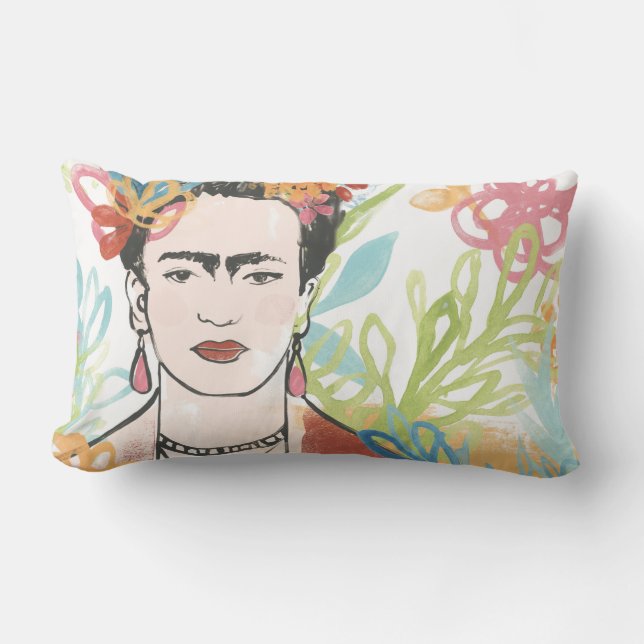 Coussin Rectangle Portrait de Frida Kahlo (Recto)