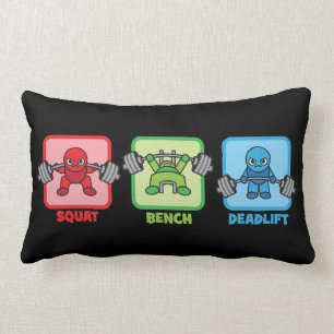 Coussin Rectangle Posture accroupie, banc à presse, Deadlift -