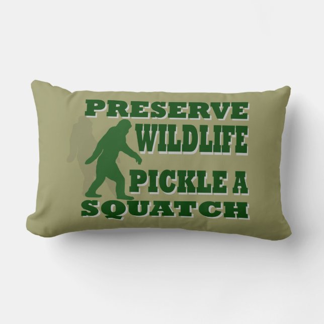 Coussin Rectangle Préserver le pickat sauvage un squatch (Recto)