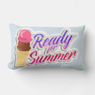 Coussin Rectangle Prêt pour la saison de crème glacée été Slogan