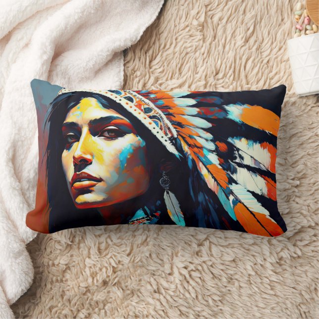 Coussin Rectangle Princesse amérindienne guerrière (Couverture)