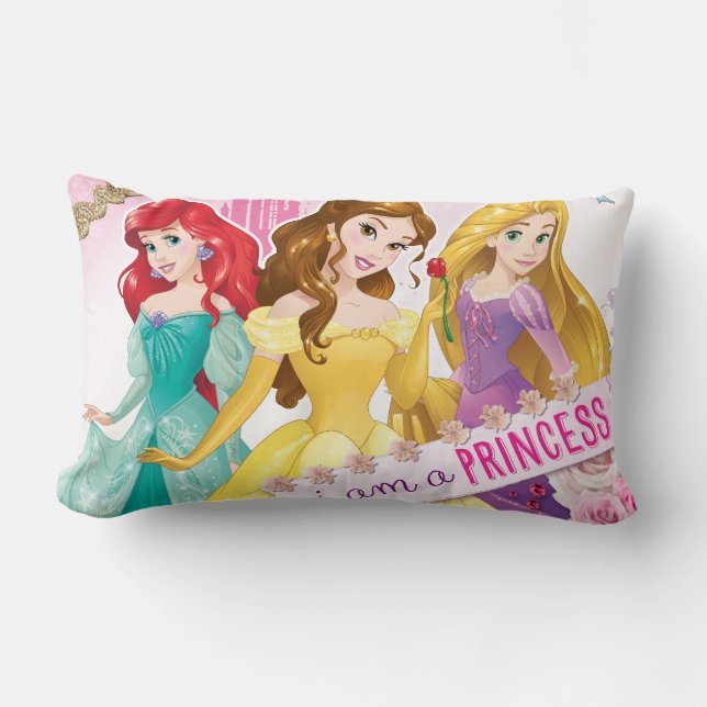 Coussin Rectangle Princesse Disney | Ariel, Belle et Rapunzel (Recto)