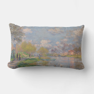 Coussin Rectangle Printemps sur la Seine par Monet Impressionniste