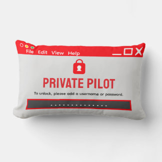 Coussin Rectangle Private Pilot “Password Required” Throw Pillow