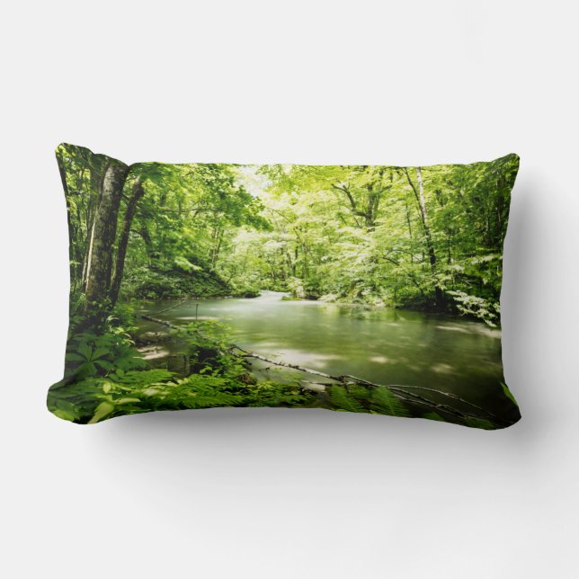 Coussin Rectangle Profondément dans la forêt (Recto)