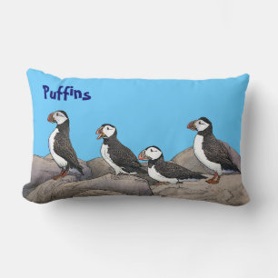 Coussin Rectangle Puffins de l'Atlantique