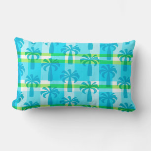 Coussin Rectangle Pupule Arbre Palmier Imprimé Écossais Vintage Hawa