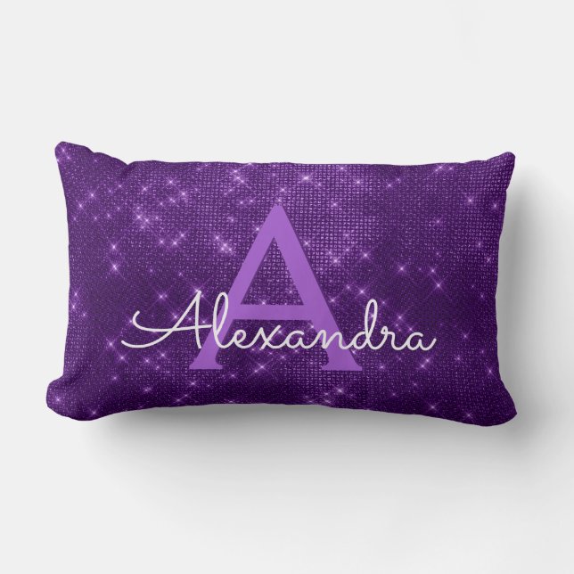 Coussin Rectangle Purple Sparkle (Recto)