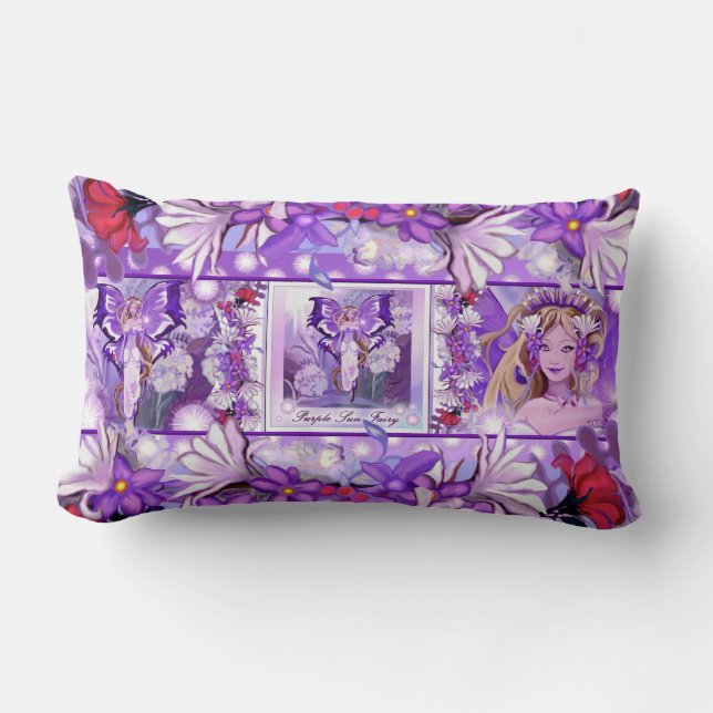 Coussin Rectangle Purple Sun Fairy (Recto)