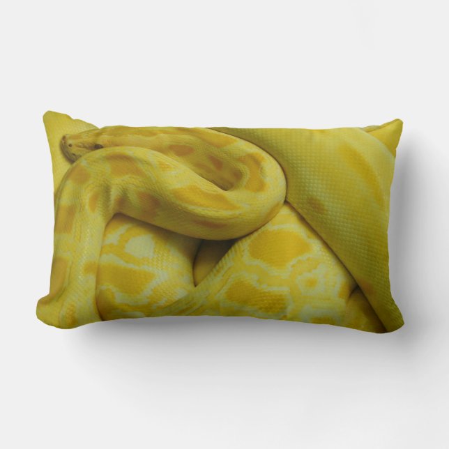 Coussin Rectangle Python birman jaune (Recto)