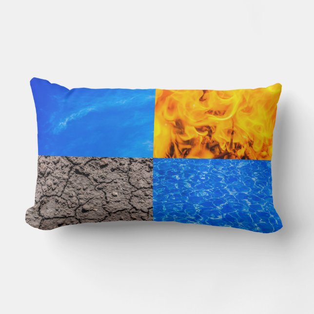 Coussin Rectangle Quatre éléments (Recto)