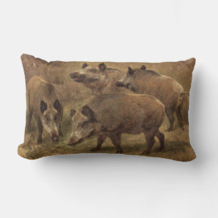Coussin Rectangle Quatre voitures dans un paysage grandiose (par Ros