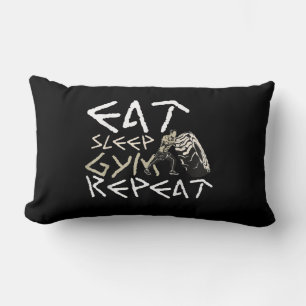 Coussin Rectangle Quota Eat Sleep Gym Repeat Funny