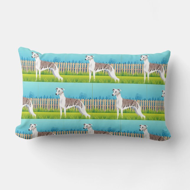 Coussin Rectangle Race de chien Whippet (Recto)