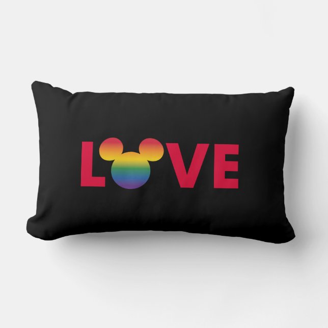Coussin Rectangle Rainbow Mickey Icon LOVE (Recto)