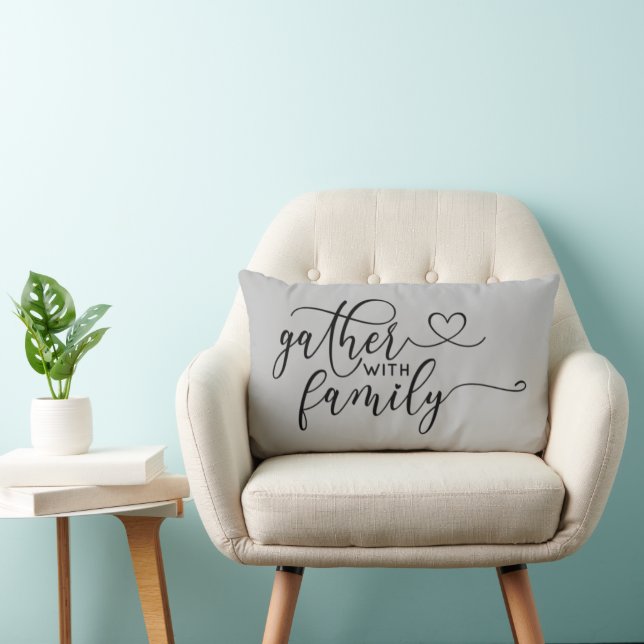 Coussin Rectangle Rassemblement avec Ferme familiale  (Chaise)