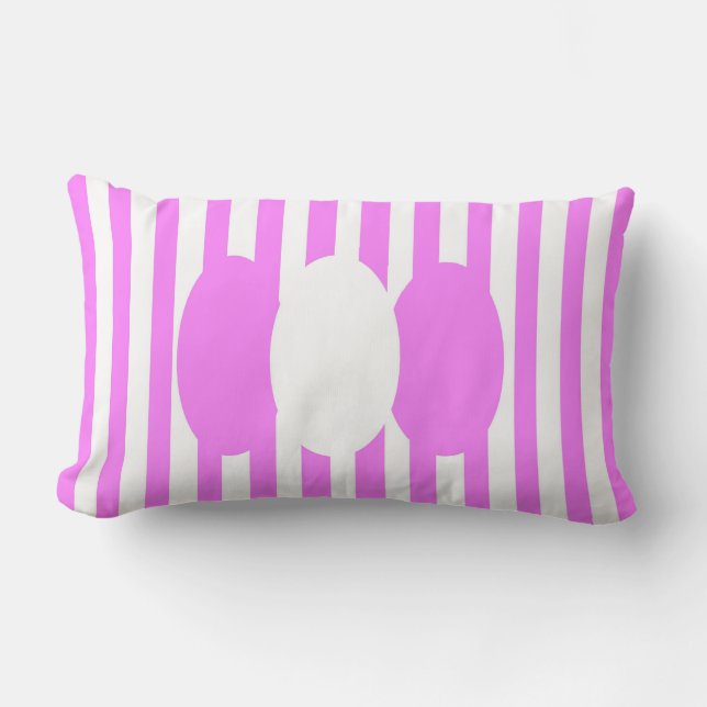Coussin Rectangle Rayure de bonbon (Recto)