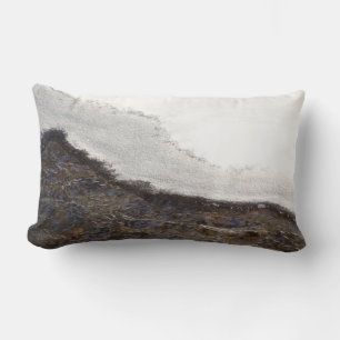 Coussin Rectangle Rayures de courant de neige d'hiver