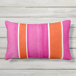 Coussin Rectangle Rayures d'orange de roses indien