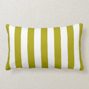 Coussin Rectangle Rayures vertes Chartreuse