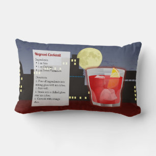 Coussin Rectangle Recette de cocktail Negroni