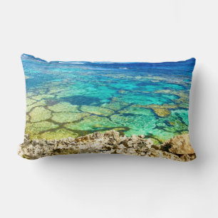 Coussin Rectangle récif océanique Turquoise, île Rottnest