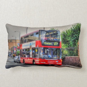 Coussin Rectangle Red London Bus Street Scène Photo Artwork III