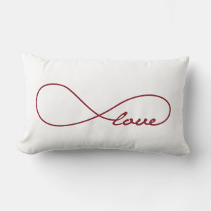 Coussin Rectangle Red Love Infinity Jeu d'oreiller