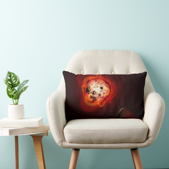 Coussin Rectangle Red Nwarf Star Orbité Par Une Hypothétique Exoplan (Chaise)
