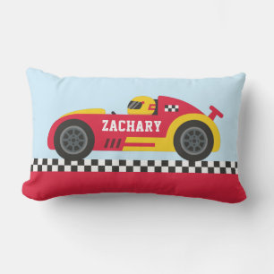 Coussin Rectangle Red Race Car Racer Boy Room Decor