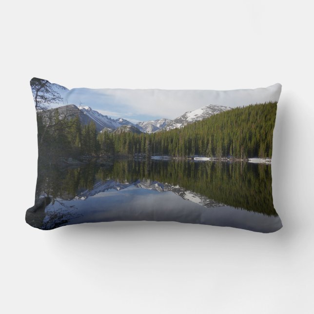 Coussin Rectangle Réflexion du lac Ours II (Recto)