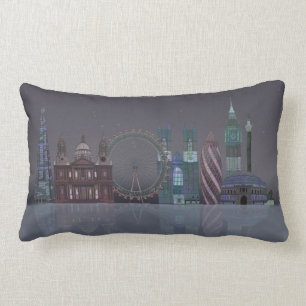 Coussin Rectangle Réflexions de la nuit Londres Skyline