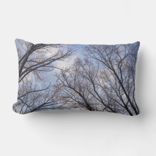 Coussin Rectangle Regard sur les arbres du matin d'hiver