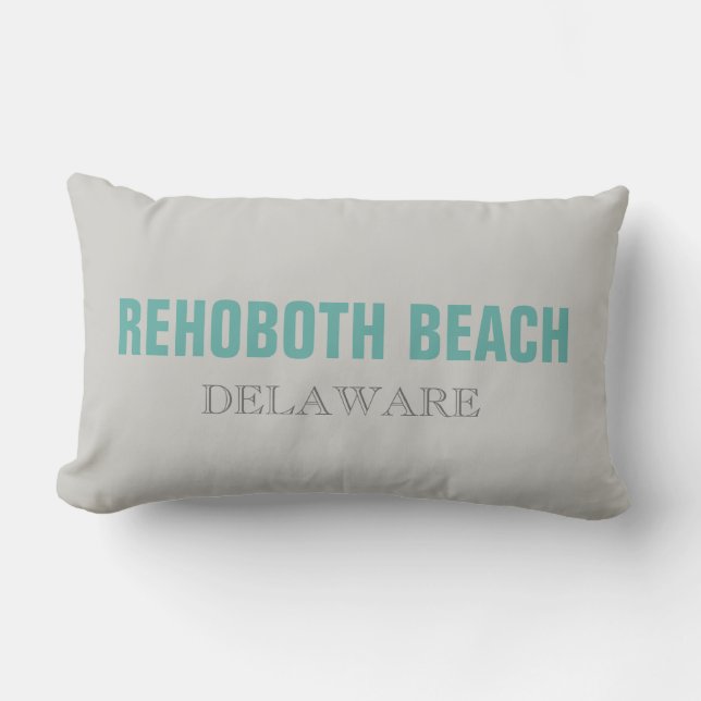 Coussin Rectangle REHOBOTH Beach Delaware Plage Jetez l'oreiller (Recto)