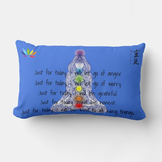 Coussin Rectangle Reiki/Chakra (Recto)