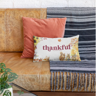 Coussin Rectangle Remerciements   Monogramme d'action de grâces d'au