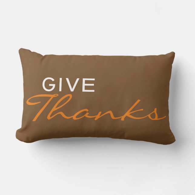 Coussin Rectangle "Remerciez" Thanksgiving/Fall Thanksgiving Oreille (Recto)
