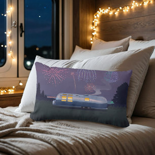 Coussin Rectangle Remorque Voyage Silver RV & Night Sky