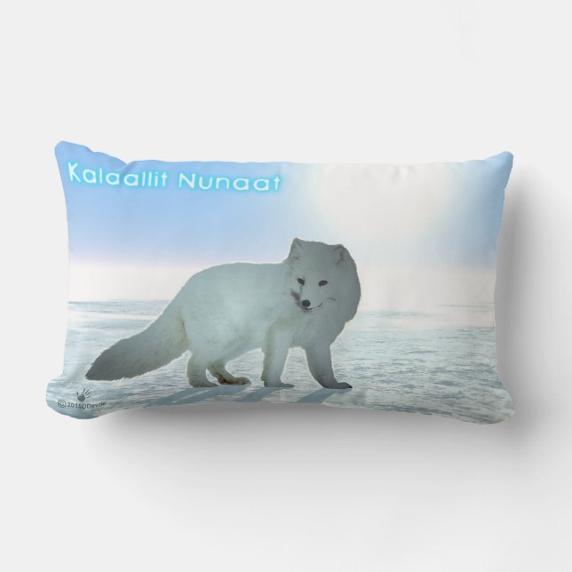 Coussin Rectangle Renard arctique - Groenland (Recto)