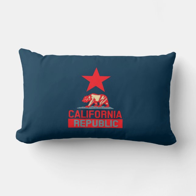 Coussin Rectangle République de la Californie dans le style urbain (Recto)