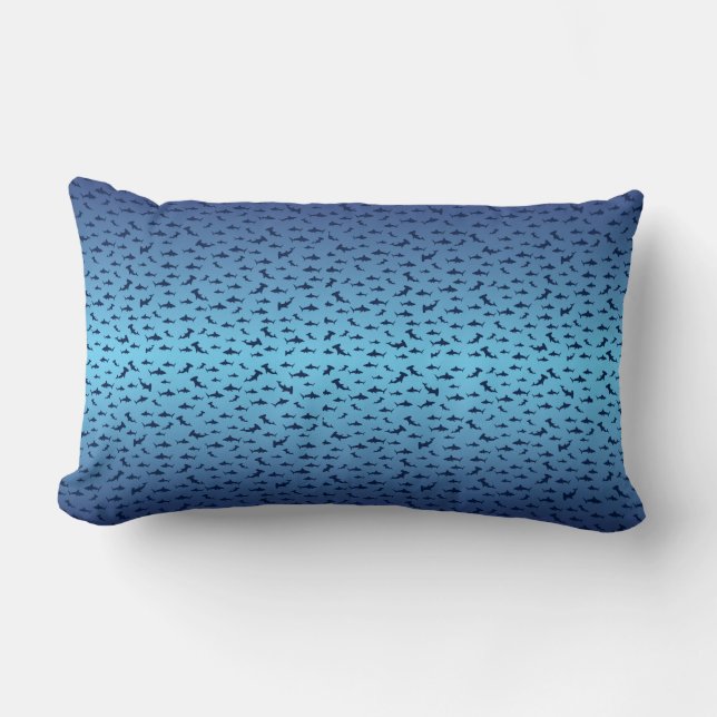 Coussin Rectangle Requins et requins à tête de marteau (Recto)