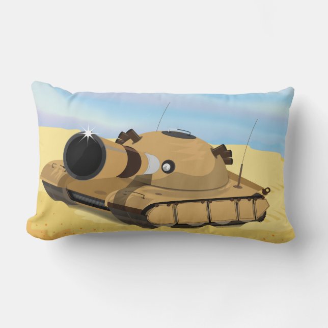 Coussin Rectangle Réservoir du désert (Recto)