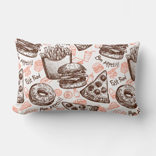 Coussin Rectangle Restauration rapide (Recto)