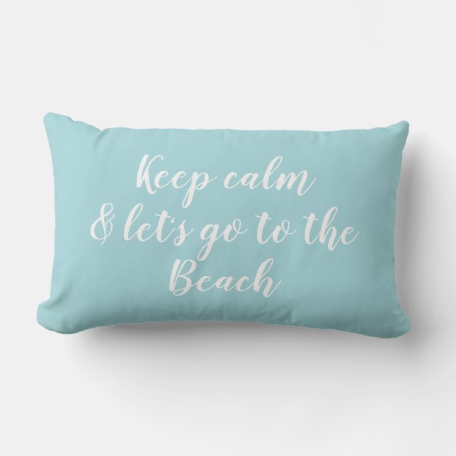 Coussin Rectangle Restez au calme et laissez-vous aller au Beach Dec (Recto)