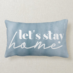 Coussin Rectangle Restons à la maison Aquarelle