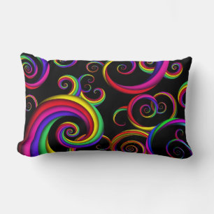 Coussin Rectangle Résumé - Spirales - À l'intérieur d'un clown